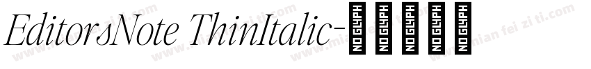 EditorsNote ThinItalic字体转换